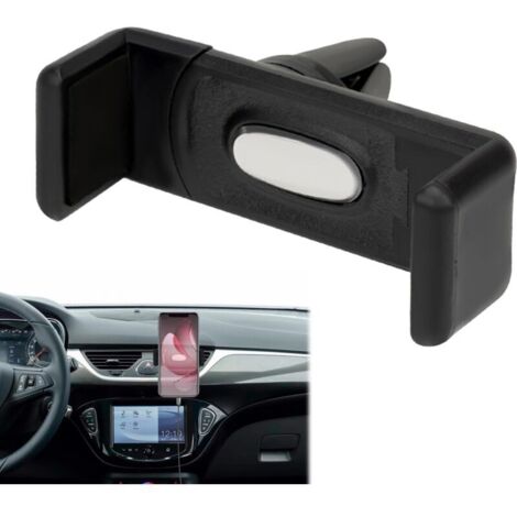 Support Téléphone Voiture Grille d'Aération, Support Portable Voiture pour Ventilation, Orientation Paysage ou Portrait, Pince Réglable, Phone Holder Car Compatible avec iPhone, Samsung, Huawei (1/4)