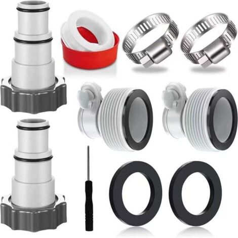 Adaptateur pour tuyau de piscine - Kit d'adaptateurs pour tuyau de piscine, filetage interne de rechange (1/4)