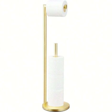 Porte-rouleau de papier toilette 1 Gold avec rangement (1/4)