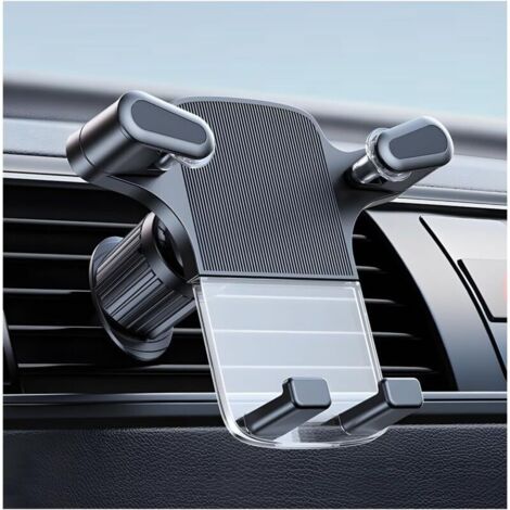Support Téléphone Voiture, Gravité Grille Aération Porte Portable Voiture, Ventilation Accroche Smartphone Voitures, Porte Universel Téléphone pour Voiture, 360° Rotation Libération Rapide (1/4)