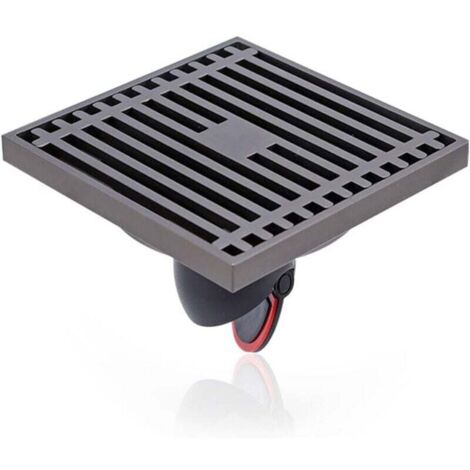 Bonde de sol carrée , bonde de douche droite, en laiton anti-odeurs avec grille amovible et filtre à cheveux, K7005QH