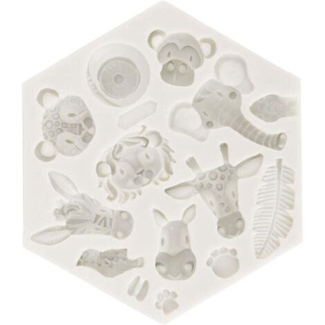 Moule à fondant en silicone pour décoration de gâteau en forme d'animal de la jungle orang-outan 9,1 cm de haut