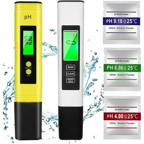 Ph-mtre,PH Mtre,TDS&EC Mtre Temprature, 4 en 1 PH Testeur de qualit de l\'eau avec cran LCD Auto-Calibration Test pour Piscine, Aquarium, la Nourriture (1/4)