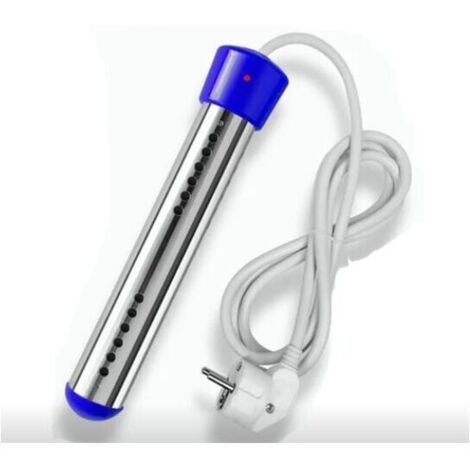 Thermoplongeur Baignoire Thermoplongeur éLectrique Thermoplongeur De Voyage,Thermoplongeur En Acier Inoxydable,Chauffe-eau électrique Thermoplongeur de piscine,2000W Bleu