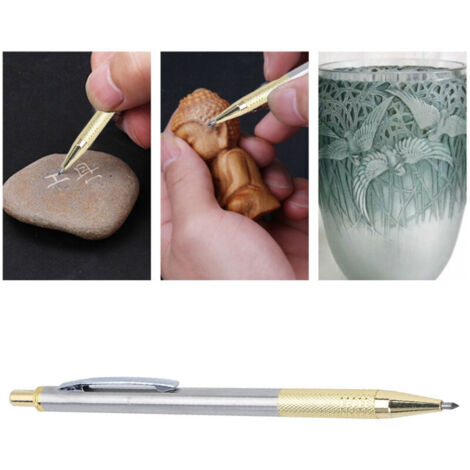 Stylo de gravure à pointe en carbure de tungstène, pour graver sur le verre, la céramique, le métal, etc Stylo de gravure à pointe en carbure de tungstène, pour graver sur le verre, la céramique, le métal, etc