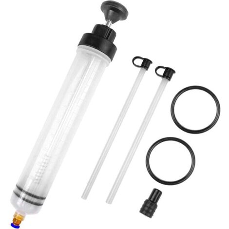 Seringue a Huile 500ML Huile Aspiration Seringue-Pompe de Transfert,Seringue Liquide de Frein avec Tube Extension-Seringue de Vidange Pompe à Main