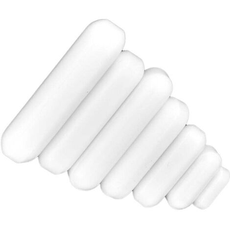Ensembles Barre D'agitation Contenant Conteneur Turbine Bande Magnétique Balayeuse Magnétique Barreau Magnétique Tige De Mélangeur Blanche Matériau Ptfe Réutilisable 7 Pièces (1/4)