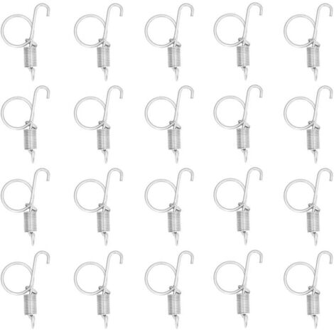 20 pcs Cage Porte Fixation Doigt Ressort, Métal Snap Loquet Crochet Multifonctionnel Cage Porte Mousqueton pour Cage Porte (1/4)