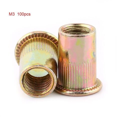 (M3 (100 pièces/paquet)) Écrou à rivet pratique à installer, protection contre la corrosion, pour le bureau et la maison (1/3)