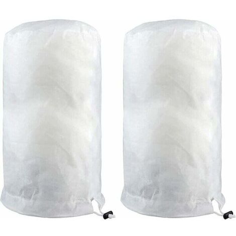 Voile d'hivernage,2 Pièces Voile D'hivernage Plante 140×200cm Blanc, Housse de Protection pour Plantes, Housse D'hivernage Arbre, Voile Hivernage avec Tirette, Jardin Vegetaux Sac Hiver Tomate Tissu N (1/4)