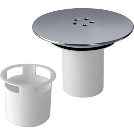90 mm/115mm Bonde Douche, Bonde de Douche, Remplacement de Couvercle de Siphon Douche, Capot Bonde de Douche Universelle, Couvercle de Prise de Douche Chromé, Débit Rapide (1/4)