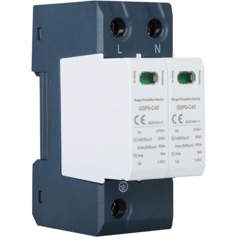 Parafoudre photovoltaïque GSP9-C40 40KA AC 275V, dispositif de protection contre la foudre 2P pour la maison