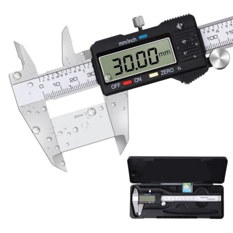 Pied a Coulisse Digital, Pied à Coulisse Numérique Classique en Acier Inoxydable, Professionnel Caliper Avec Grand Écran LCD (1/4)
