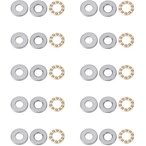 Lot de 10 roulements à billes miniatures de haute précision en acier plat (F9-20M 9 x 20 x 7 mm) (1/4)