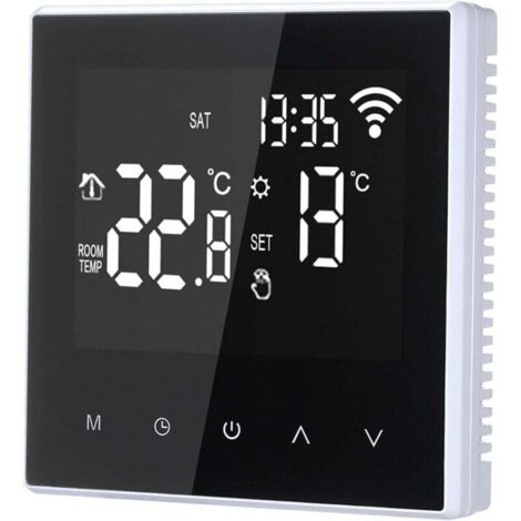 Thermostat intelligent, régulateur de température numérique, chauffage électrique au sol programmable hebdomadaire avec grand écran LCD, pour maison, école, bureau, hôtel, 16 A (pas de type Wi-Fi) (1/4)