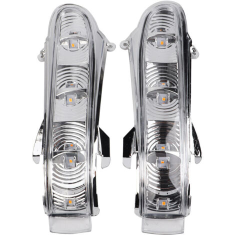 Rétroviseurs LED clignotants pour Mercedes W215/W220 (1999-2003) - Lentille transparente - Installation facile