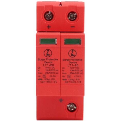 Dispositif de protection contre les surtensions domestiques, DC1000V 2P 10KA20KA (1/4)