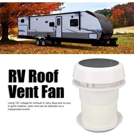 Kit Ventilation Toit 12V Pour Camping-car, Caravane – Blanc, ABS Inox, Neuf