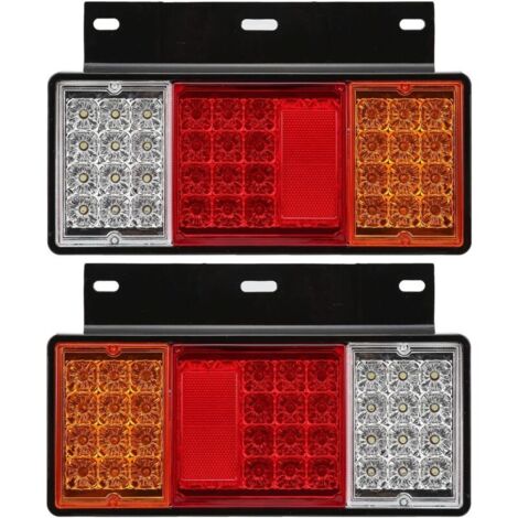 Paire de feux arrière 12V 44 LED de remplacement pour camion Isuzu Elf série W NPR HD NKR NHR NRR FSR FRR (1/4)