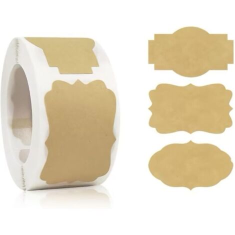 Lot de 2 rouleaux de 500 étiquettes autocollantes pour confiture, emballage cadeau, Pâques, faites à la main (1/4)