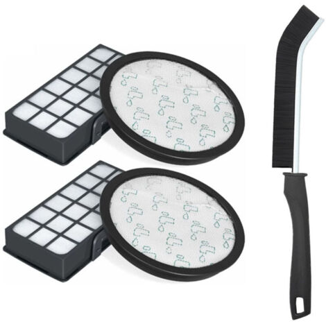 Lot de 2 Filtres HEPA pour Rowenta Silence Force Cyclonic 4AAAA RO7647EA RO7663EA RO7676EA RO7681EA (Modèle RO76xx) Aspirateurs, Filtre de Rechange Accessoires ZR903701 H246 Une brosse supplémentaire (1/4)