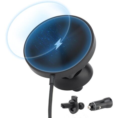 15W Chargeur Voiture - Ultra Aimant Charge Rapide, Support Téléphone Magnétique Voiture Induction, Chargeur Telephone Voiture Magnétique sans Fil (1/4)