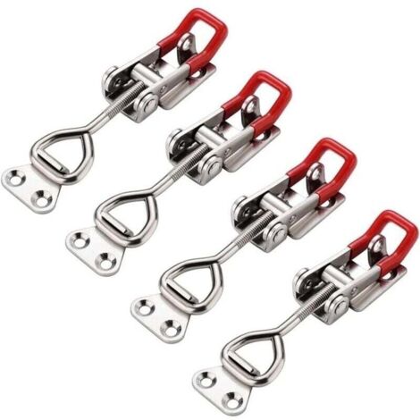 Loquets Bascule Rglables, Loquet Bascule GH-4001, 4 Pices Fermetures de Serrage, Capacit de Charge Jusqu\' 180kg/400lbs (1/4)
