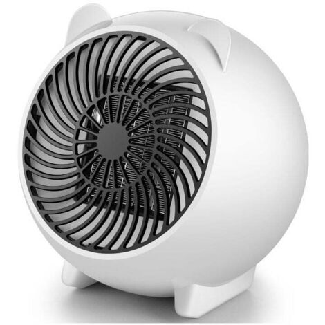 Radiateur Soufflant, 500W Radiateur de Portatif, Chauffe Rapide, Protection Contre La Surchauffe Et l'inclinaison, Sûr et portable, Économe en énergie, Pour chambre à coucher, bureau (1/4)