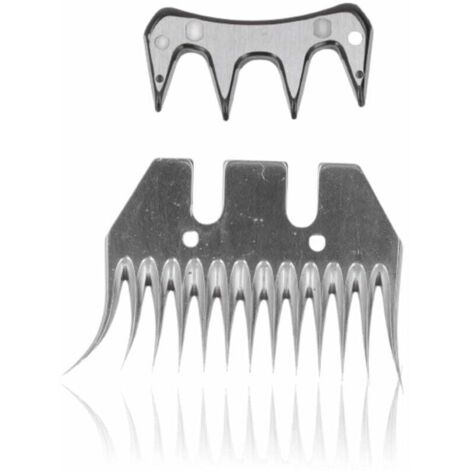 Lames de Cisailles pour Moutons, Lames de Rechange pour Tondeuses à Laine pour Chèvres en Acier Inoxydable, pour Chèvres, Moutons, Bovins(13-tooth curved blade) (1/4)