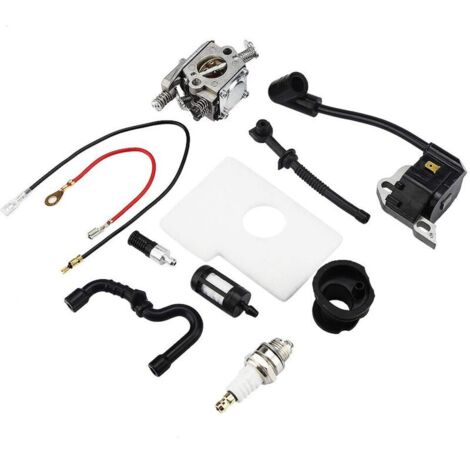 Carburateur Bobine d'allumage Haute qualité carb Set Bobine avec Ligne de Carburant de Bougie d'allumage Bonne résistance pour Stihl Walbro 017 018 MS170 MS180 tronçonneuse (1/4)