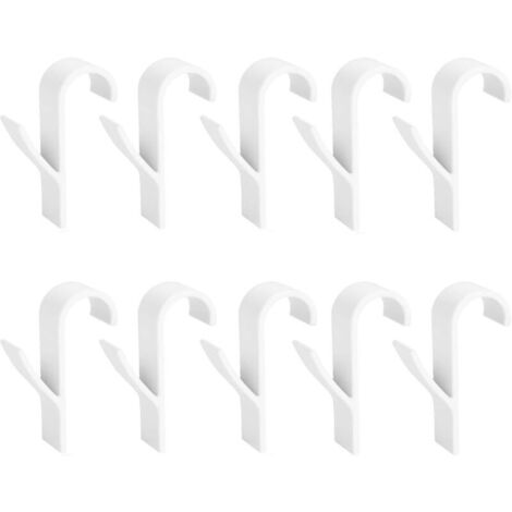 Lot de 10 crochets pour radiateurs ronds, porte-serviettes, radiateurs, crochets polyvalents pour radiateurs ronds, porte-serviettes, chauffage, crochets en ABS, pour tous les radiateurs (1/4)