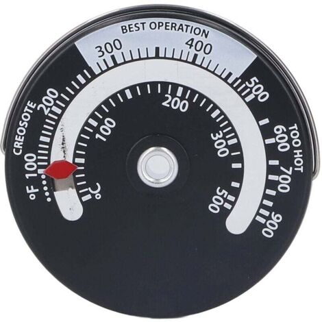 ThermomèTre MagnéTique pour Poêle 0-500℃ Cadran en Alliage D'aluminium Jauge de ThermomèTre de Haute PréCision Compteur de TempéRature du Four pour Cheminée Poêles à Bois