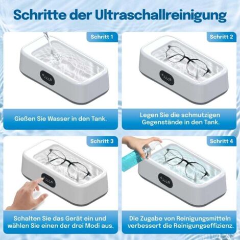 Nettoyeur Ultrasons 49000Hz 640ml - Bac Ultrasons 40W Avec 4 Modes Pour Lunettes, Bijoux Et Plus (GS600)