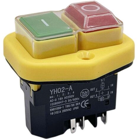 Interrupteur Encastré KEDU KJD18 3P 230V Avec Déclencheur Minimum Tension - Arrêt D'Urgence
