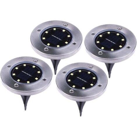 Lot de 4 lampadaires solaires d'extérieur génériques, lampes solaires à LED étanches IP65, éclairage paysager pour jardin, cour, chemin (1/4)