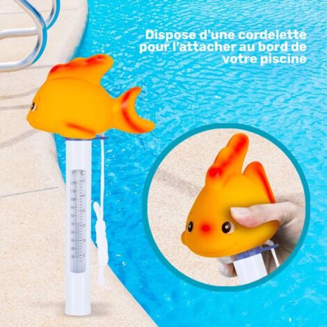 2PCS Thermomètre Piscine Flottant Avec Ficelle - Résistant à L'Eau Et Aux Chocs, Pour Piscine Intérieure Extérieure, Spas, Aquariums