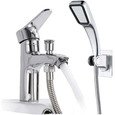 Ensemble de robinetterie de salle de bain, baignoire et douche, robinet avec pomme de douche à main, ensemble de quatre pièces (1/4)