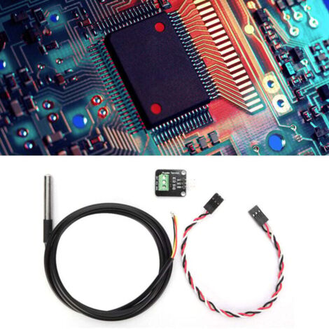 Température Arduino Kit Capteur Température DS18B20 - 2 Sondes Inox Câbles 1m - Pour Arduino/Raspberry Thermomètre Aquarium