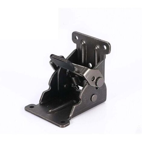 Deux jeux de pieds rétractables, pliables et verrouillables, charnières autobloquantes à 90° (bronze foncé, vis) (1/4)