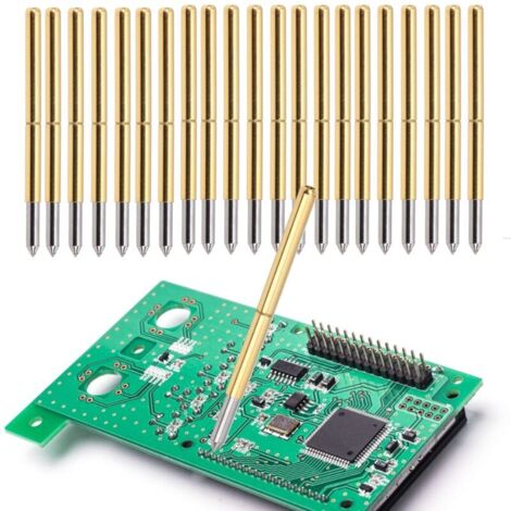 100 Stück P125-D Federprüfspitzen – Großer Rundkopf 2,0 Mm, Messing, Für PCB-Testing & Elektronik