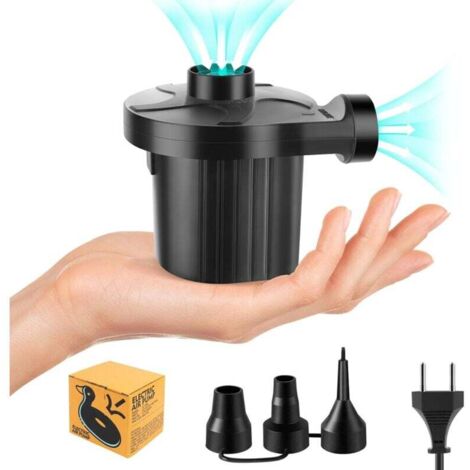 Pompe à air électrique, 240V/50W Gonfleur Dégonfleur, Mini Pompe à air électrique avec 3 Buses d'air, Gonfleur Dégonfleur Électrique pour Matelas Gonflables, Piscines Gonflables et Cercle de Natation (1/4)