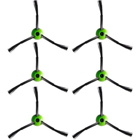 Lot de 6 brosses latérales pour iRobot Roomba séries I (i1+, i2+, i3+, i4+, i6+, i7+, i8+) et J (j5+, j6+, j7+, j8+, j9+). (1/4)