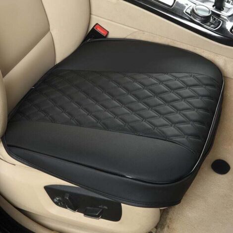 Housse de siège auto  Black Panther en PU, bord enveloppant, housse de siège avant (1 pièce, noire) (1/3)