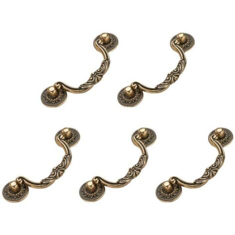 Poignées Entrées De Clé Bronze - Lot DROITE Et GAUCHE Pour Meuble Armoire Vintage