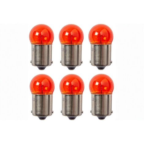 Ampoules de clignotants  6, 12 V, 10 W, halogènes, pour motos et scooters électriques. Ampoules de clignotants orange. (1/3)