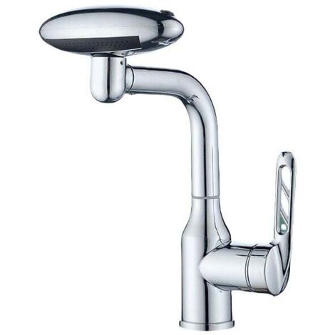 Robinet de salle de bain à 4 jets, pivotant à 360°, douchette multi-jets, installation facile, conception robuste (1/4)
