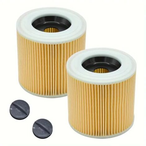 Lot de 2 filtres pour aspirateurs eau et poussière Karcher MV2 WD WD2 WD3 WD2 200 WD3 500 A2504 A2004 remplace 64145520 (1/4)