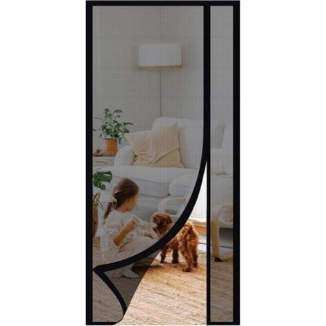 Moustiquaire pour portes et fenêtres, résistante aux griffures de chat, ouverture latérale magnétique, rideaux en fibre de verre, moustiquaire de balcon, protection contre les insectes, installation (1/4)