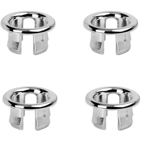 Lot de 5 bagues pour trop-plein de lavabo - Pièce de rechange pour évier de salle de bain ou cuisine (1/4)