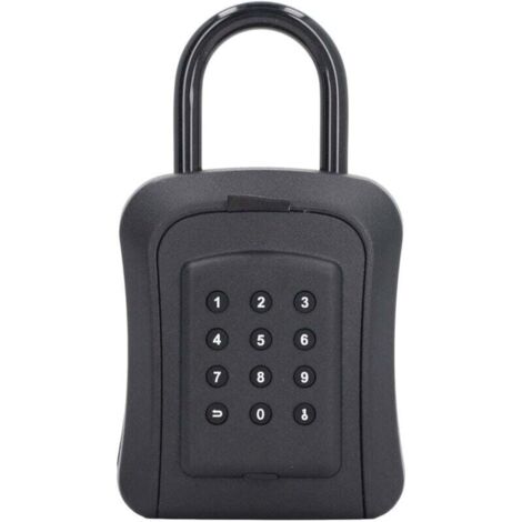 Boîte de verrouillage de clé Mur à six chiffres combinaison de mot de passe de mot de passe de rangement clé de rangement résistant à la rouille résistante pour les agents (Type de mot de passe) (1/4)